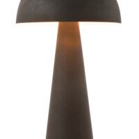 lamp Paddenstoel Metaal Mat Zwart XL Ø51x95cm